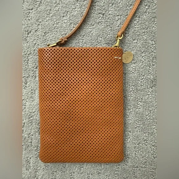 Clare V Leather Poche Cuoio Perf